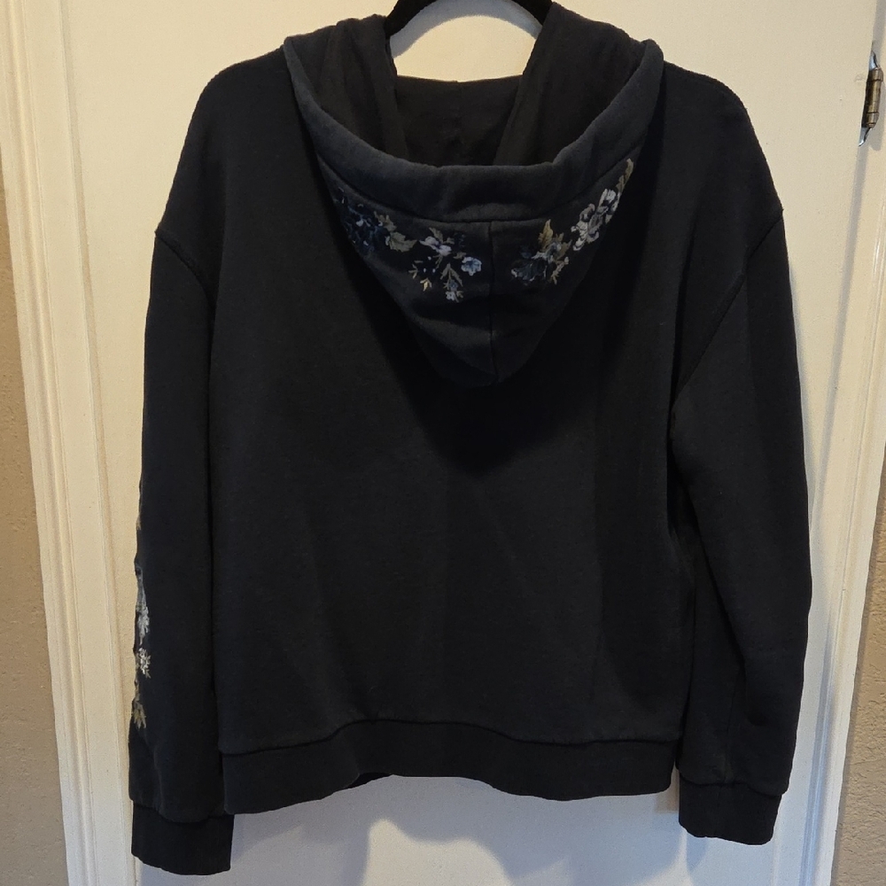 Driftwood Jeans Embroidered Hoodie - Blue Bell Fleur M - Picture 4 of 5